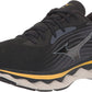 Tênis de corrida Mizuno Wave Sky 6 masculino, preto/Tradewinds, tamanho 9 D, médio, EUA