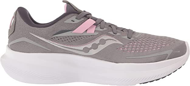 Tênis de corrida Saucony Ride 15 feminino em liga/quartzo