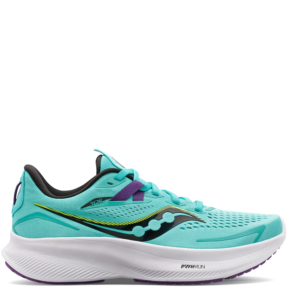 Tênis de corrida Saucony Ride 15 feminino - Menta fresca/Ácido