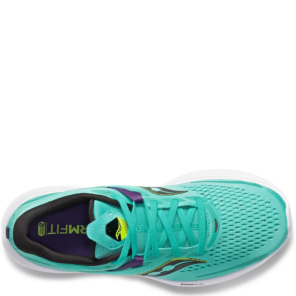 Tênis de corrida Saucony Ride 15 feminino - Menta fresca/Ácido