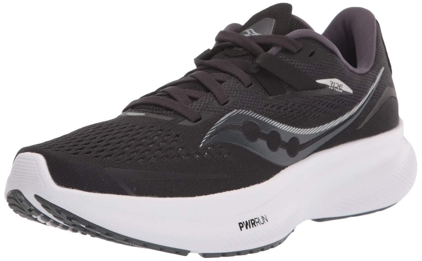 Tênis de corrida Saucony Ride 15 feminino, preto