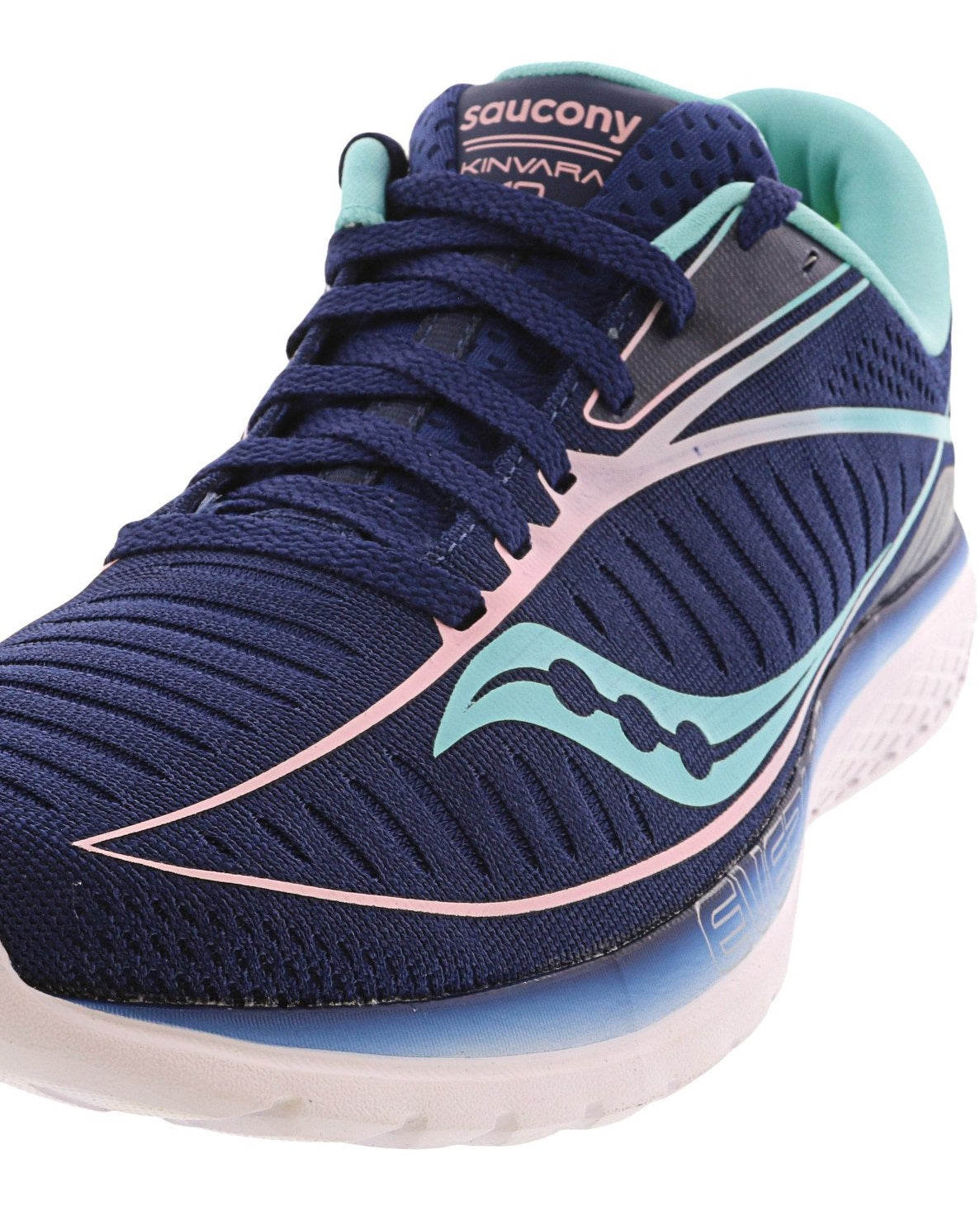 Tênis de corrida Saucony Kinvara 10 feminino, azul-marinho/menta, tamanho 11 B, médio, EUA