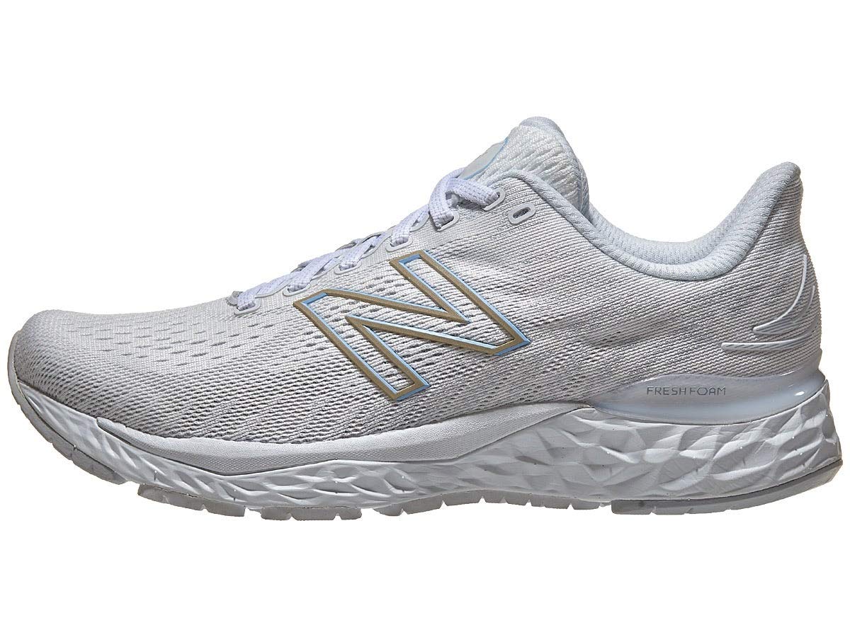 Tênis de corrida feminino New Balance 880 V11 Arctic Fox/Uv Glo tamanho 5 D Wide EUA