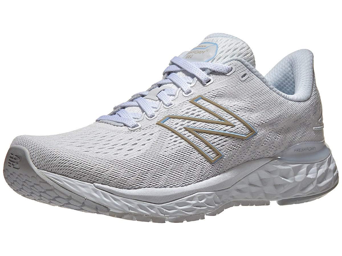 Tênis de corrida feminino New Balance 880 V11 Arctic Fox/Uv Glo tamanho 5 D Wide EUA