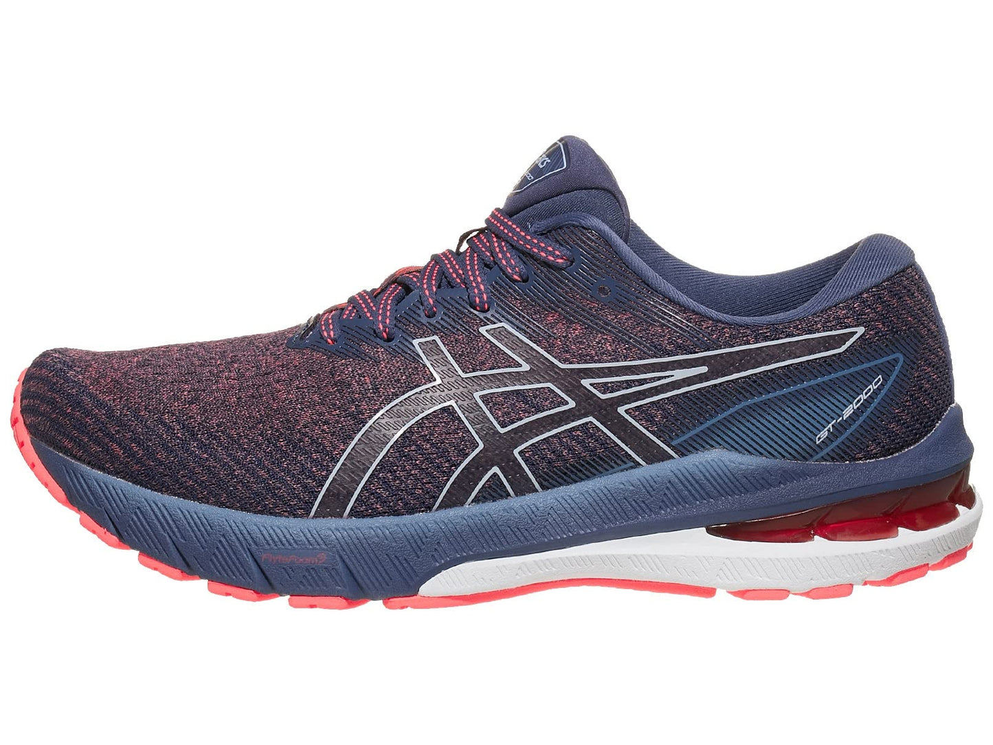 Tênis de corrida feminino Asics GT 2000 10 Blazing Coral/Azul, tamanho 5 B, médio, EUA