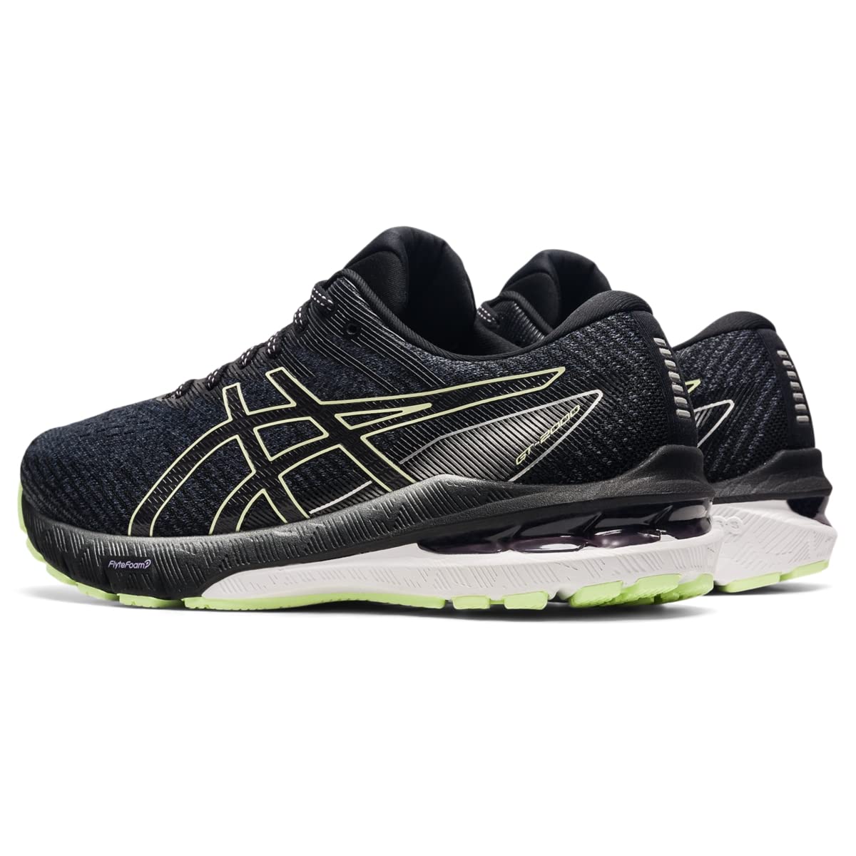 Tênis de corrida feminino Asics GT 2000 10, preto, macio, tamanho 5 B, médio, EUA