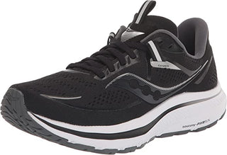 Tênis de corrida feminino Saucony Omni 21 preto/branco, tamanho 5 B, médio, EUA