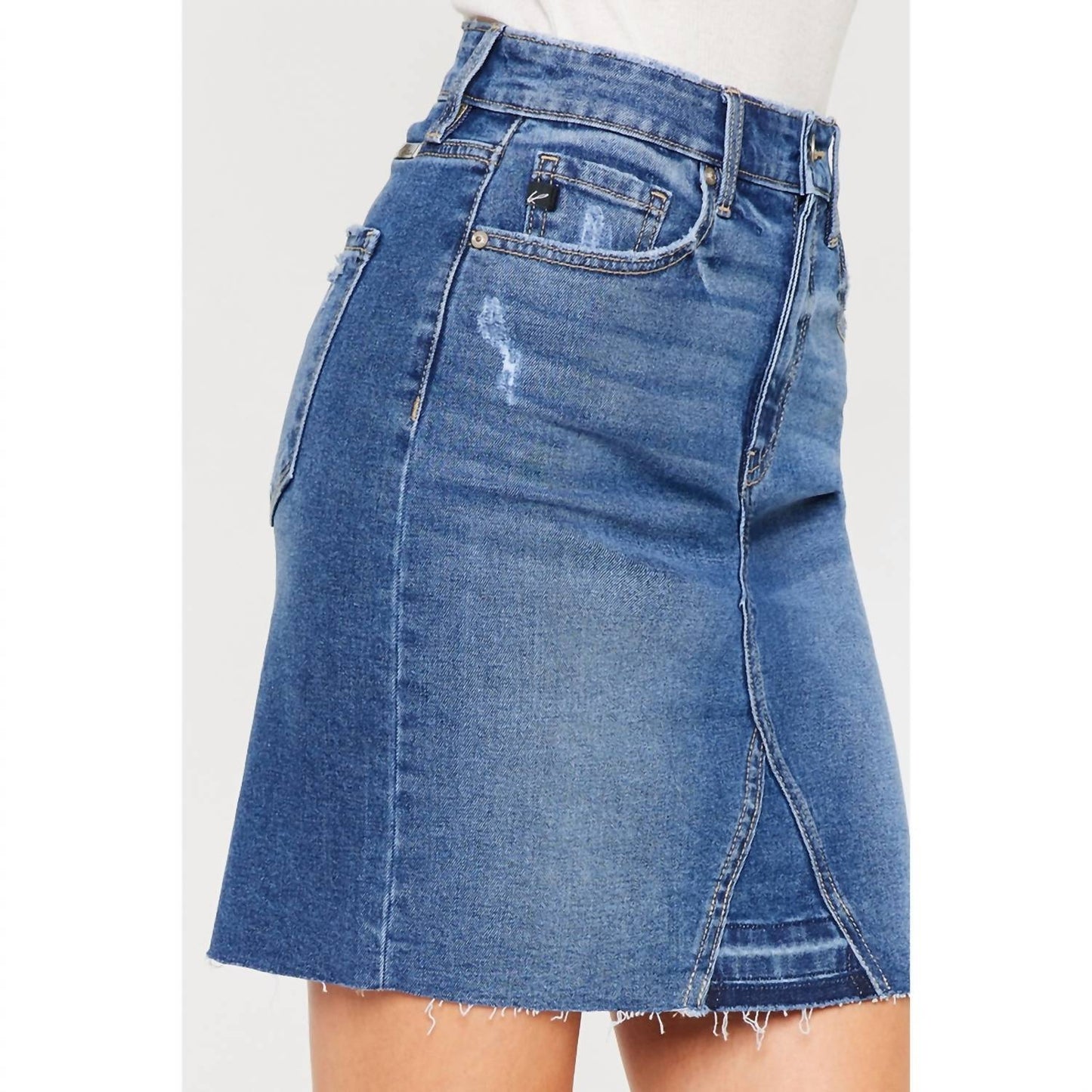 Kancan - Comfort Stretch Denim Mini Skirt