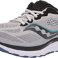 Tênis de corrida Saucony Ride 14 masculino, cor neblina/preto/tempestade, tamanho 10, 2E, largo, EUA