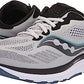 Tênis de corrida Saucony Ride 14 masculino, cor neblina/preto/tempestade, tamanho 10, 2E, largo, EUA