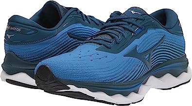 Tênis de corrida Mizuno Wave Sky 5 feminino, azul imperial, tamanho 11 B, médio, EUA