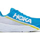 Tênis de corrida masculino Hoka One One Rocket X, branco/azul diva, tamanho 8 D, médio, EUA