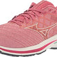 Tênis de corrida Mizuno Wave Inspire 18 feminino, rosa/branco neve, tamanho 6 B, médio, EUA