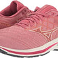 Tênis de corrida Mizuno Wave Inspire 18 feminino, rosa/branco neve, tamanho 6 B, médio, EUA