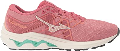 Tênis de corrida Mizuno Wave Inspire 18 feminino, rosa/branco neve, tamanho 11,5 B, médio, EUA