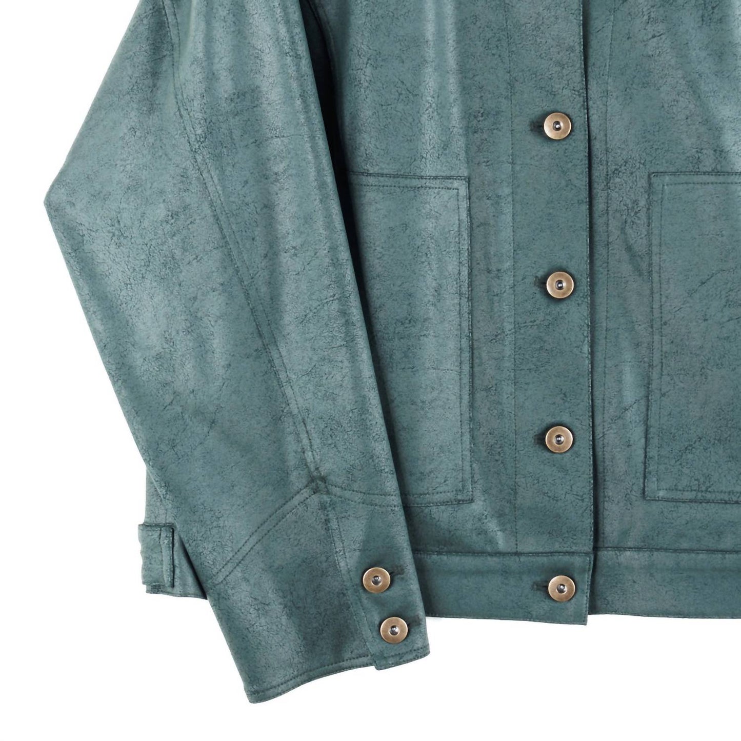 Clara Sunwoo - Liquid Leather Button Front Jacket