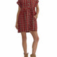 Entro - Plaid Button Down Mini Dress