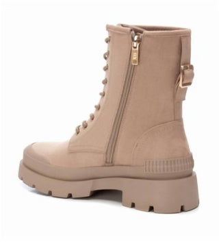 Xti - Botas femininas de camurça com cadarço