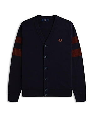 Fred Perry Merino Wool Cotton V Neck Cardigan