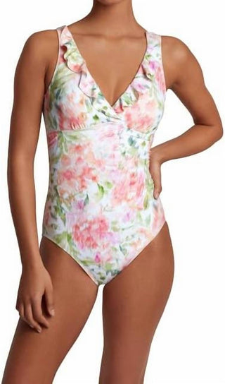 Ralph Lauren - Maiô com estampa floral e babados
