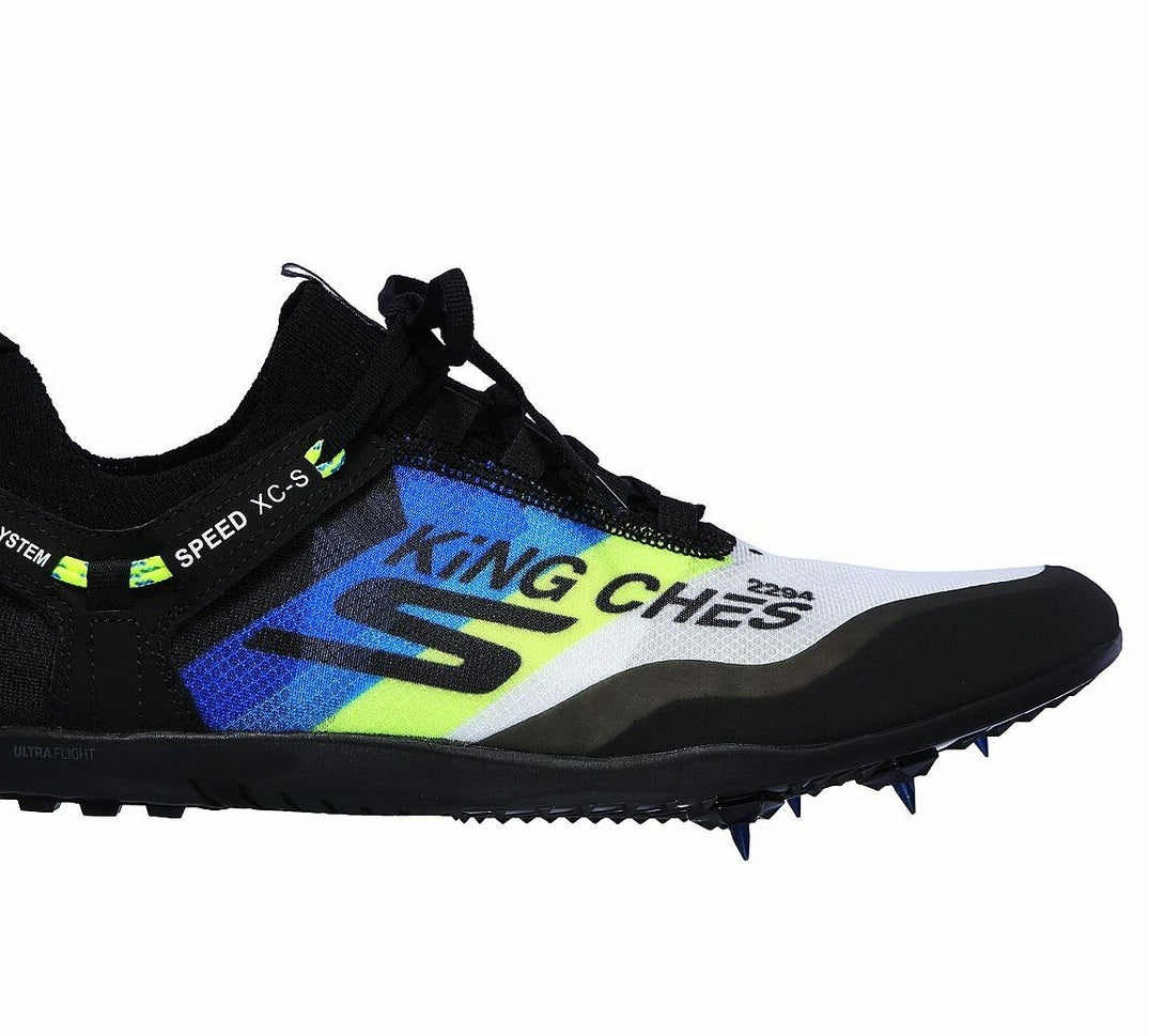 Tênis de corrida masculino Skechers Go Run Speed ​​Xc, preto, tamanho 7,5 D, médio, EUA