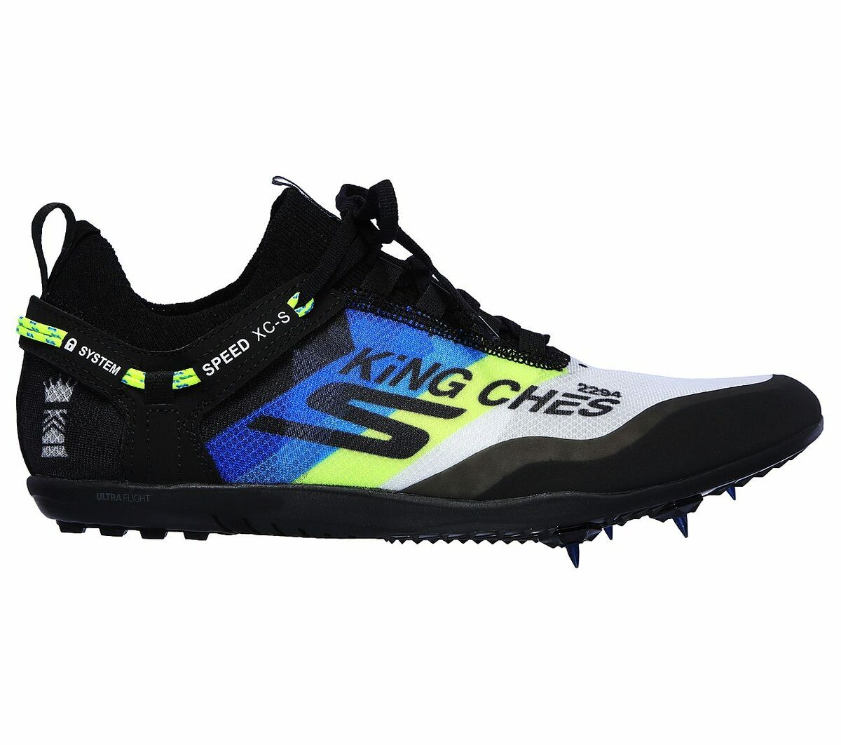 Tênis de corrida masculino Skechers Go Run Speed ​​Xc, preto, tamanho 7,5 D, médio, EUA
