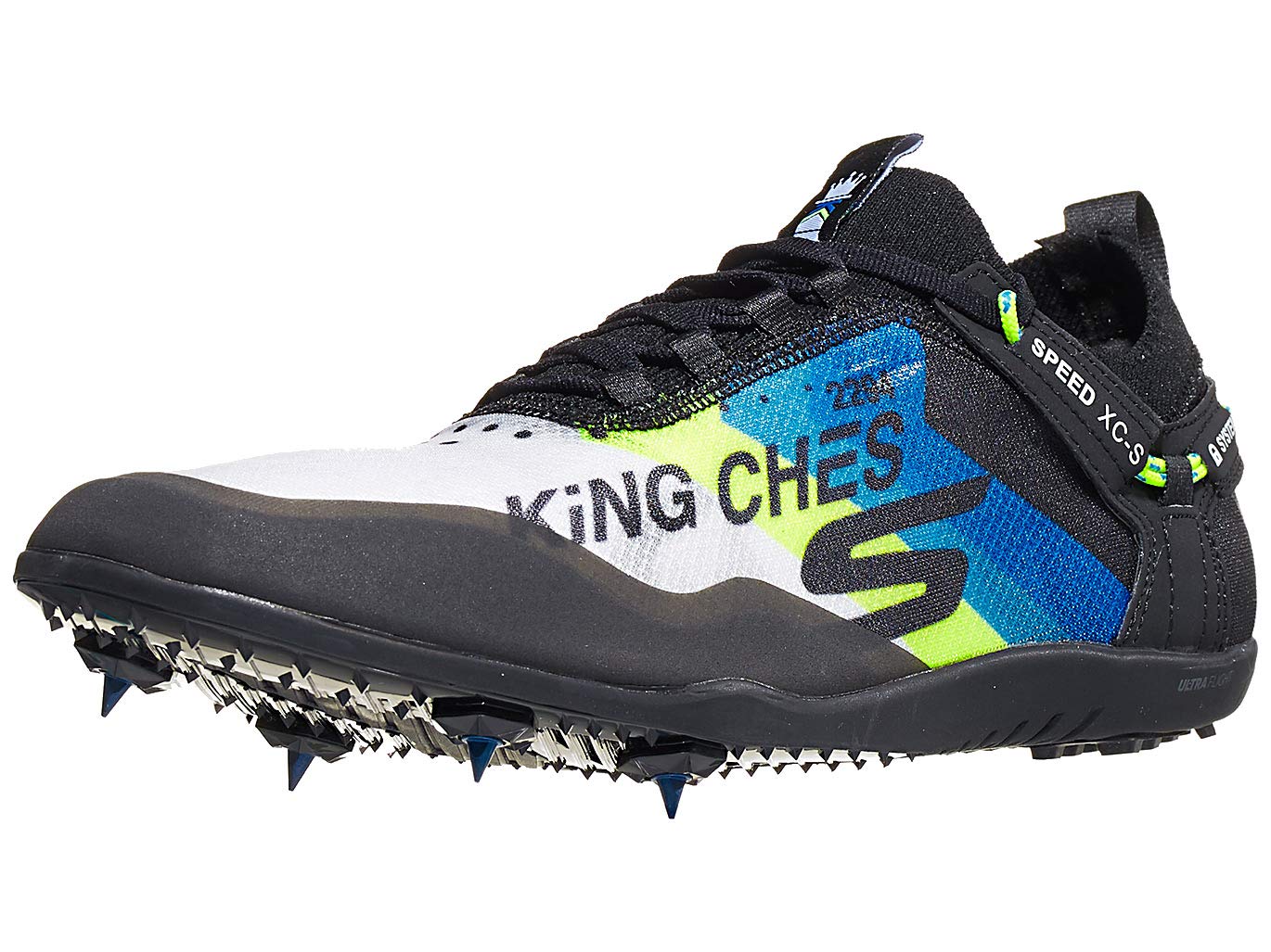 Tênis de corrida masculino Skechers Go Run Speed ​​Xc preto/azul tamanho 13 D médio EUA