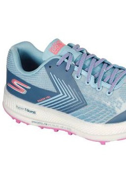 Tênis de corrida feminino Skechers Go Run Razor Trl azul/roxo
