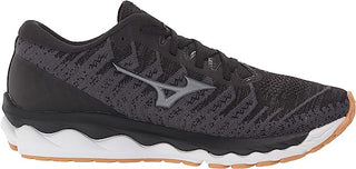 Tênis de corrida Mizuno Wave Sky 4 Waveknit masculino, sombra escura