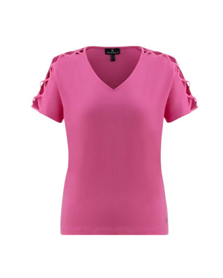 Mármore - Blusa de manga curta com decote em V