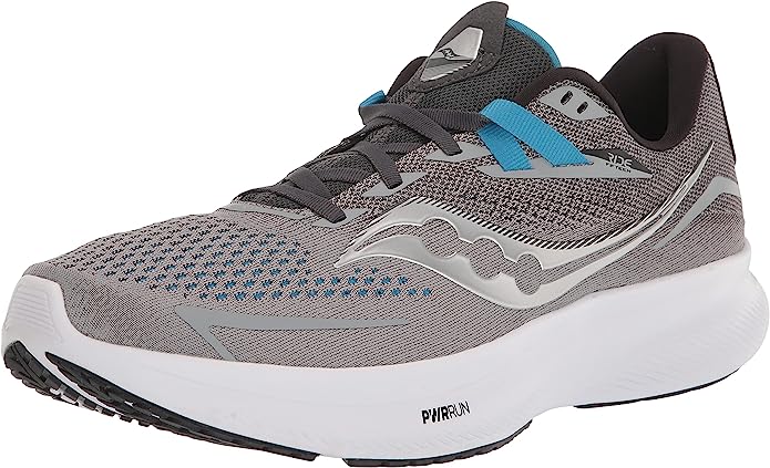 Tênis de corrida Saucony Ride 15 masculino, liga/topázio