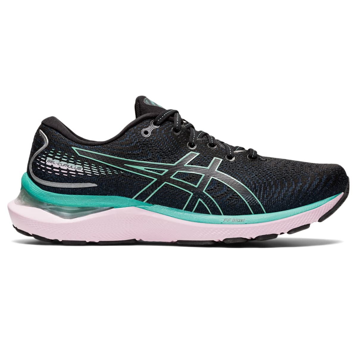 Tênis de corrida Asics Gel-Cumulus 24 feminino, preto