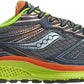 Tênis de corrida Saucony Kid's Guide 9 cinza/azul-marinho tamanho 2,5 infantil EUA