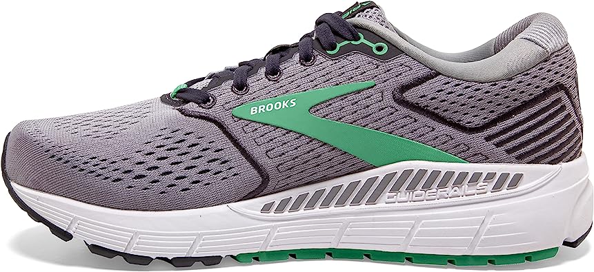 Tênis de corrida feminino Brooks Ariel '20, liga metálica/preto perolado/verde