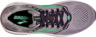 Tênis de corrida feminino Brooks Ariel '20, liga metálica/preto perolado/verde