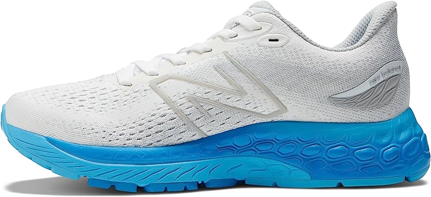 Tênis de corrida feminino New Balance X 880 V12, branco/céu vibrante, tamanho 10,5 B, médio, EUA
