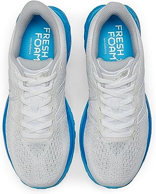 Tênis de corrida feminino New Balance X 880 V12, branco/céu vibrante, tamanho 10,5 B, médio, EUA