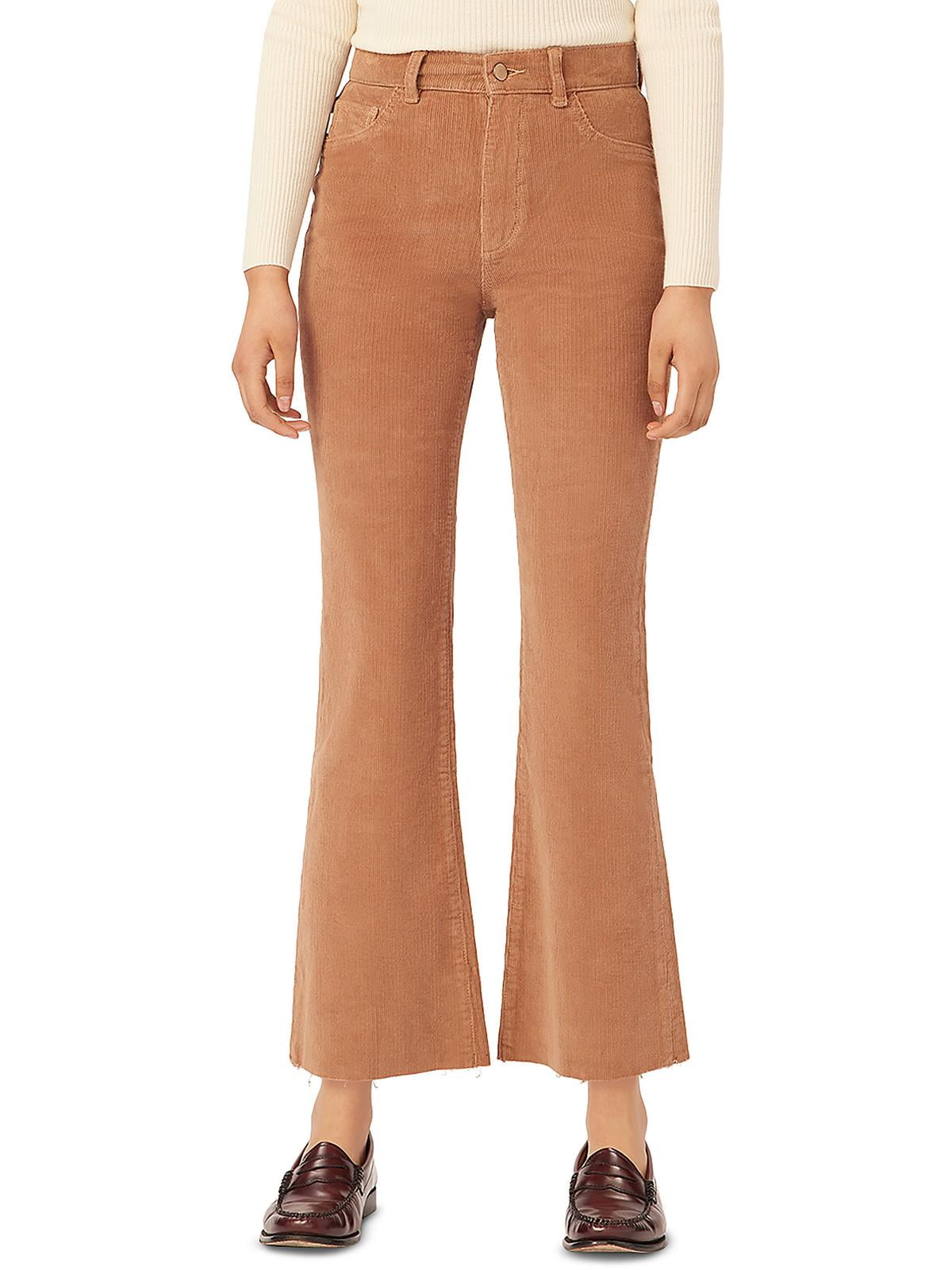 DL1961 Bridget Calça Jeans Bootcut de Cintura Alta Teddy Taupe Marrom