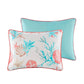 7 Piece Cotton Sateen Comforter Set Coral King
