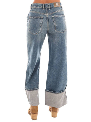 Free People - Calça jeans com punho e cintura média Final Countdown