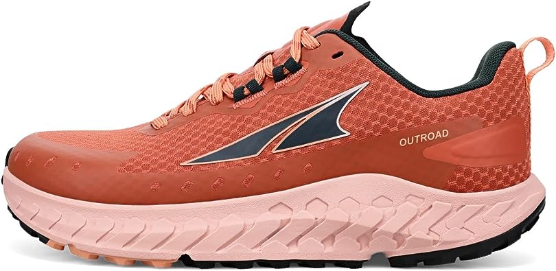 Tênis de corrida de trilha ALTRA Outroad feminino vermelho/laranja tamanho 9 B médio