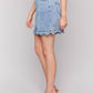 Charlie B - Charlie B Light Blue Scalloped Skort