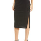1State Womens Metallic Pull-On Midi Skirt