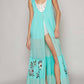 Pol - Embroidered Lace Button Long Vest