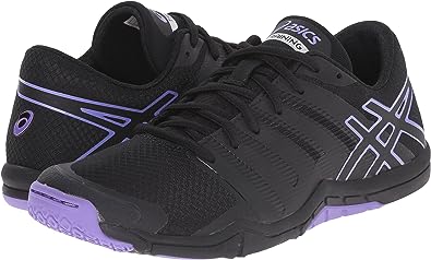 Tênis de ginástica feminino ASICS Met Conviction, preto, tamanho 7 B, médio