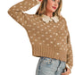 &Merci - Doll Collar Button Up Cardigan Sweater