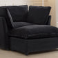 Modern Armchair Sofa 47" Cozy Upholstered Sofa Chair with Movable Ottoman