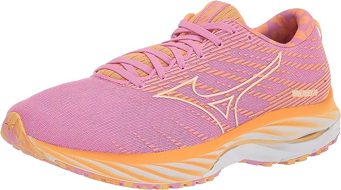 Tênis Mizuno Wave Rider 26 Run Feminino, Ciclâmen/Branco, Tamanho 7 B, Médio, EUA