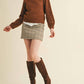&Merci - Floral Knit Puff Sleeve Sweater