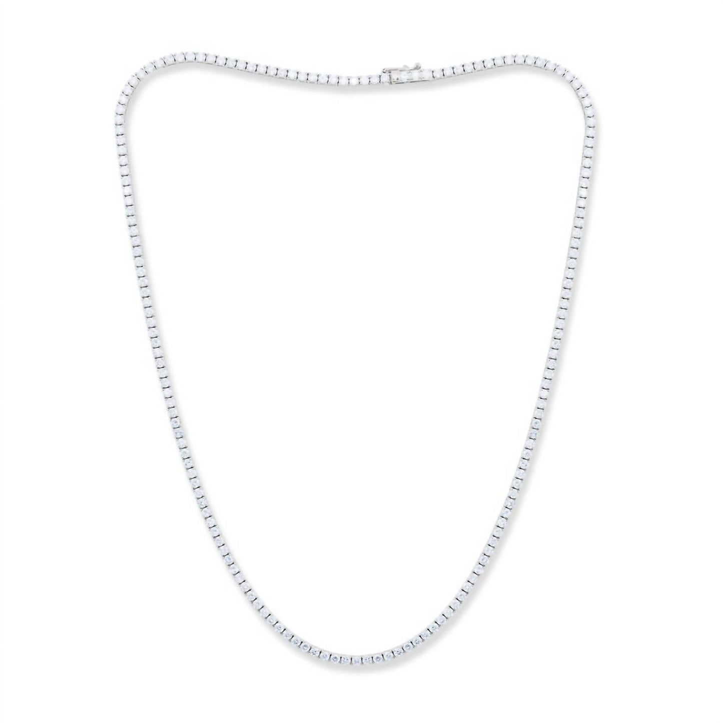 Diana M Jewels - 19.30 Cts Lab Grown Round Diamond Tennis Necklace